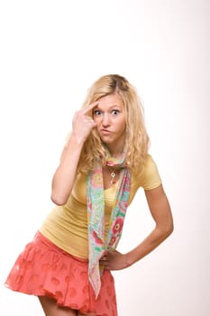 Blond Woman Wondering