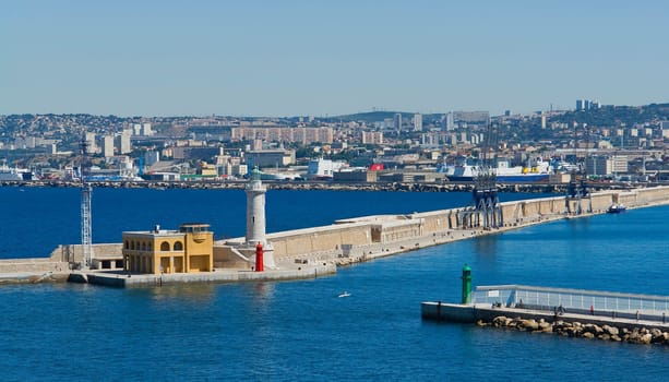 View of the port of Marseille