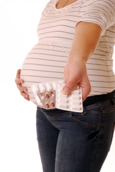 Pregnant women with tablets