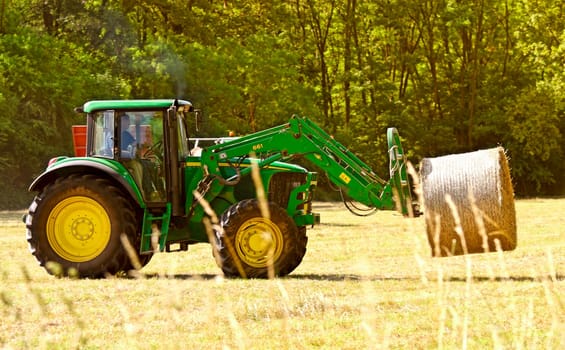 tractor in field