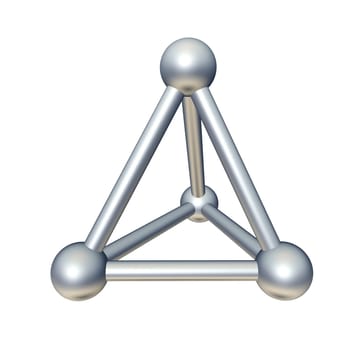 Pyramid model isolated on white