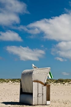 white beach chair