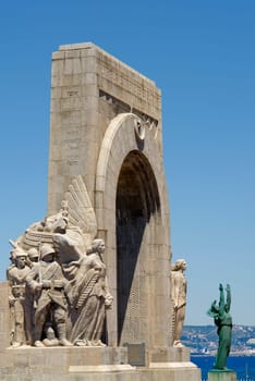 Historical memorial arch in Marseille