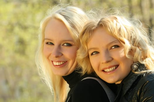 girls laughing