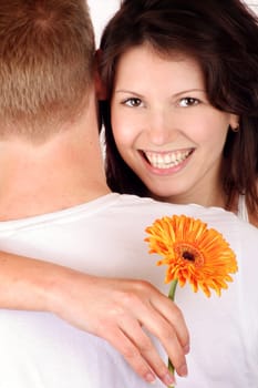 Couple with flower