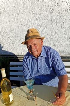 Senior in the garden