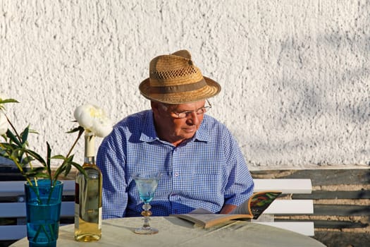 Senior in the garden
