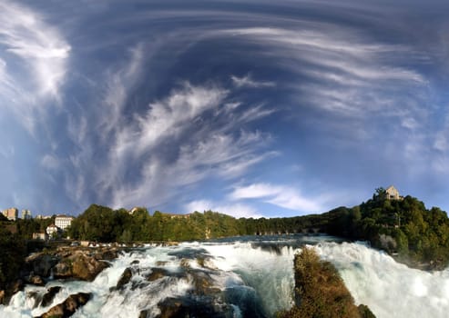 Rhine Falls near Schaffhausen 200°Panorama