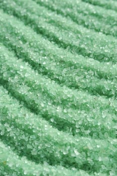 Green crystals of sea salt