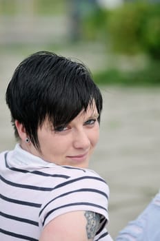 young black haired woman