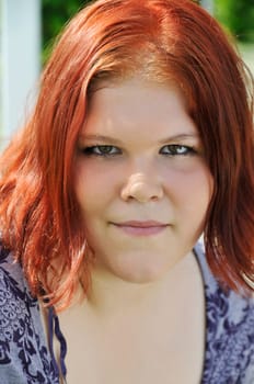 young woman red haired