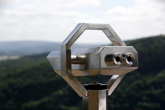 Telescope in the direction of the Weser Uplands