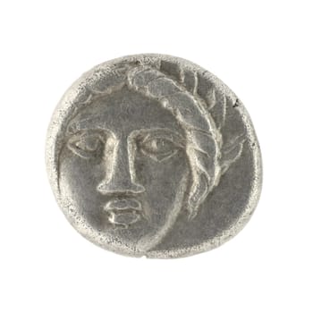 Apollo on Ancient Greek Half Drachm 400 BC