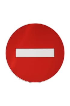 Isolated Forbidden Traffic Sign