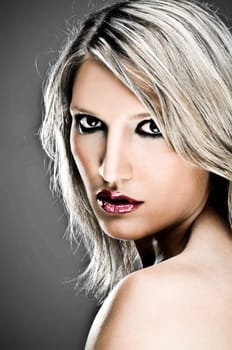 Closeup Of A Sensual Blond Woman