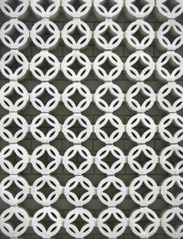 White circular lattice background
