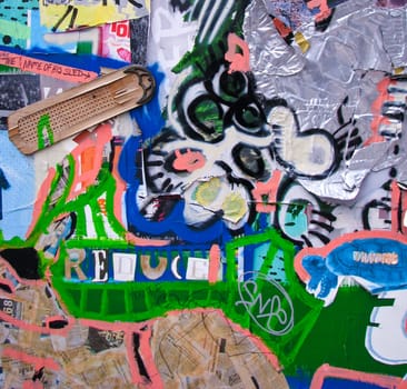 A lot of shapes, colors and random items