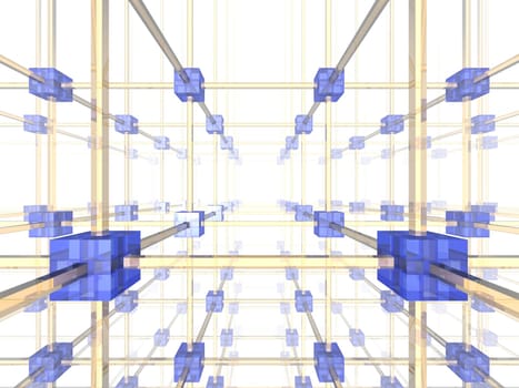 3d network illustration