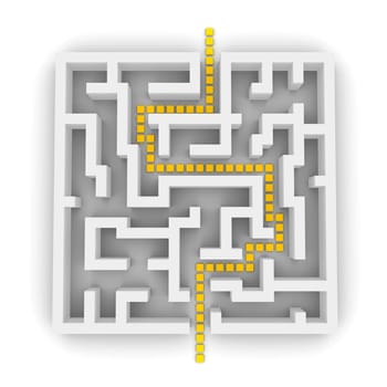 Path through labyrinth
