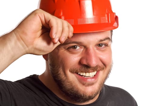 detail of confident man