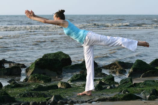 Yoga at the beach