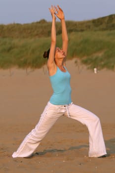 Yoga by sunset