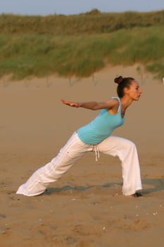 Yoga by sunset