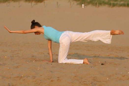 Yoga by sunset