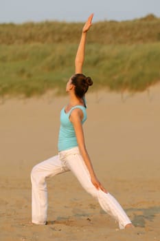 Yoga by sunset