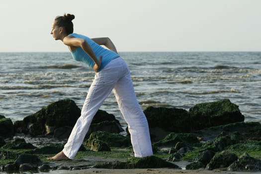 Yoga by sunset