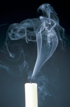Candle and smoke