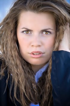 Closeup Portrait Of A Corporate Woman