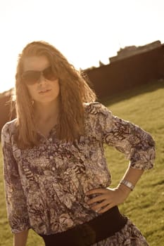 Beautiful Blonde Woman With Sunglasses