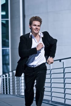 Young Corporate Man Running