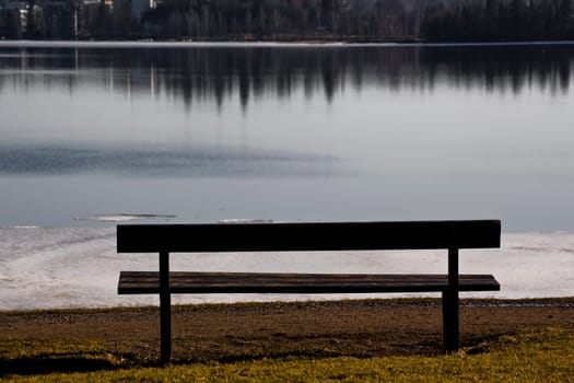 bench or (bank building without river without house without skyline)