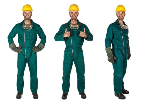 confident labourer standing collection