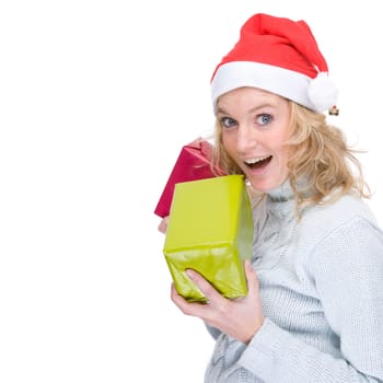Woman with gifts