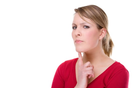 Pensive young woman