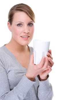 Young woman with a cup