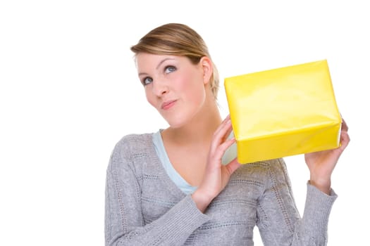 Woman with gifts