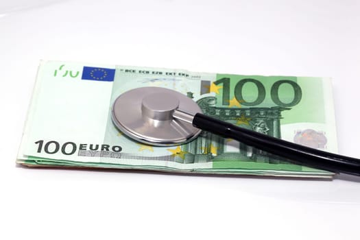 stethoscope and euro