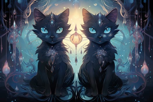In the depths of fantasy, bewitching moonstone cats prowl. Their sleek forms, adorned with luminescent moonstone markings, captivate all who dare to meet their gaze.