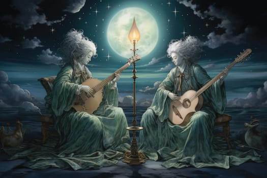 In the realm of fantasy, celestial harpists are ethereal beings whose music transcends the mortal plane and reaches the celestial realms.