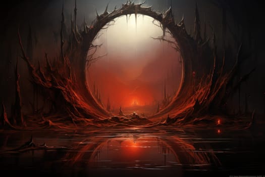 In the realm of fantasy, cursed mirror spirits are bound, their ethereal existence trapped within reflective surfaces.