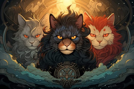 Witness the power and majesty of the ferocious thundercats in this captivating illustration crafted by a professional visual artist.