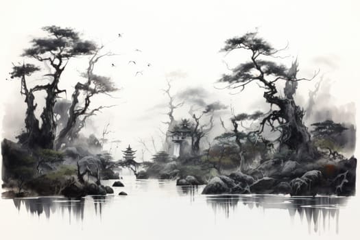 Deep within the mystical woodland realms of fantasy, ancient forest spirits stand as silent sentinels, their ethereal presence a testament to the wisdom and magic of the natural world.