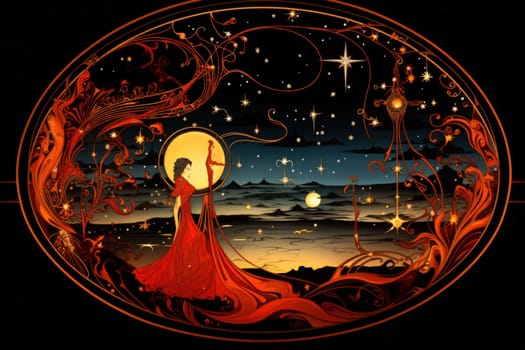 In the realm of fantasy, cursed mirror spirits are bound, their ethereal existence trapped within reflective surfaces.