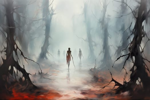 In the realm of fantasy, elusive mist walkers roam, their ethereal forms blending seamlessly with the swirling mists.