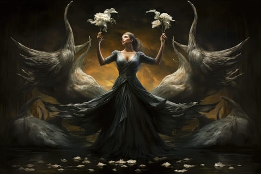 Step into a realm of enchantment and behold the mesmerizing beauty of elegant swan maidens.