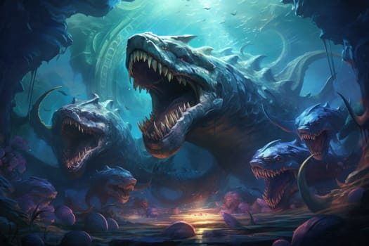 Immerse yourself in the depths of the fantastical with this captivating illustration by a professional visual artist.